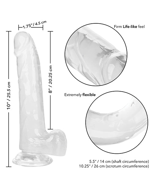 Size Queen 8" Dildo - Clear - LUST Depot