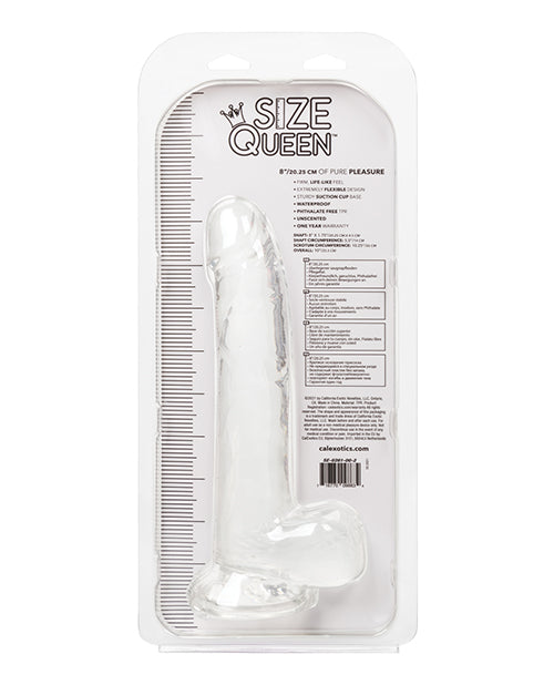 Size Queen 8" Dildo - Clear - LUST Depot