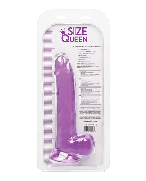 Size Queen 8" Dildo - Purple - LUST Depot