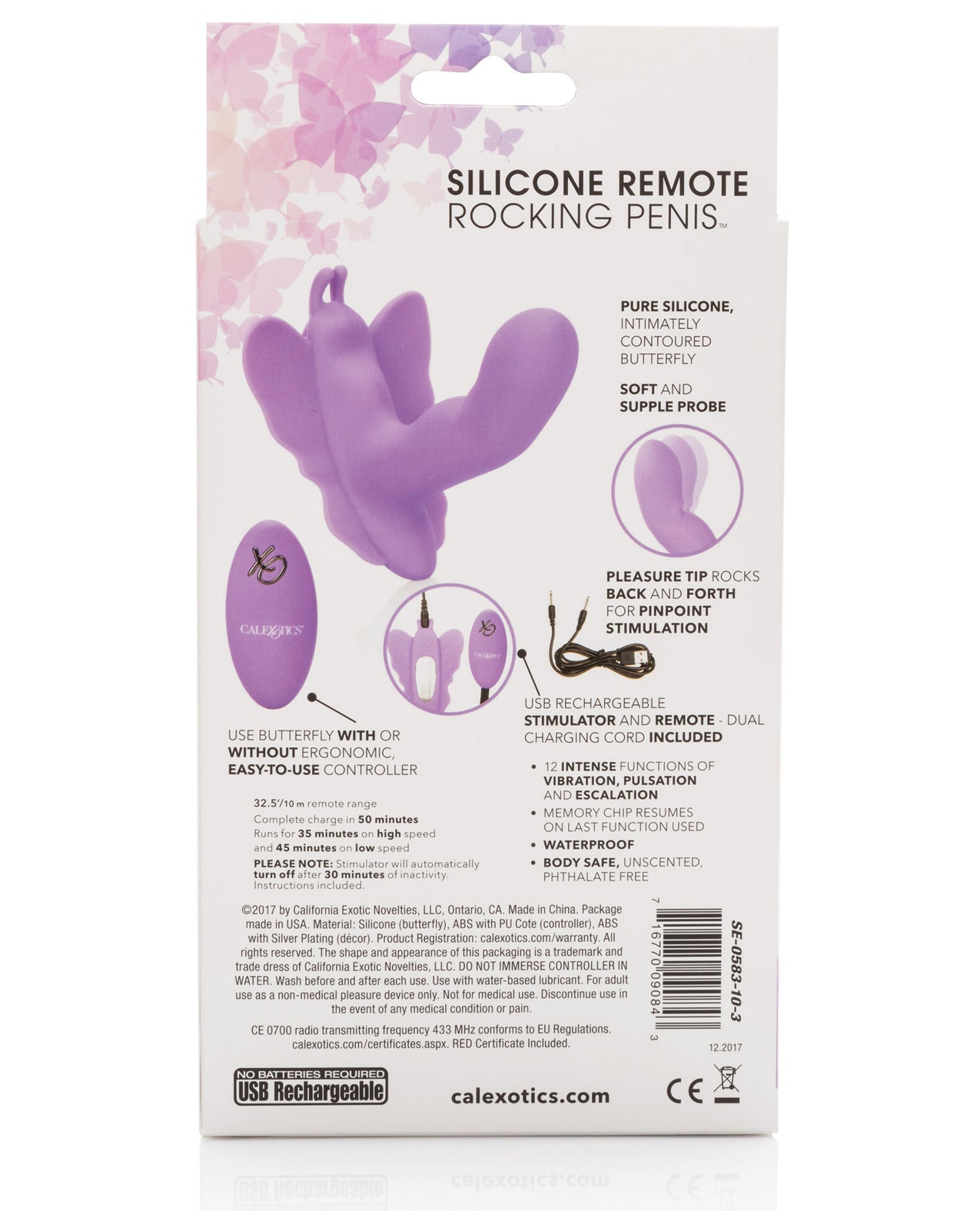 Venus Butterfly Silicone Remote Rocking Penis - LUST Depot