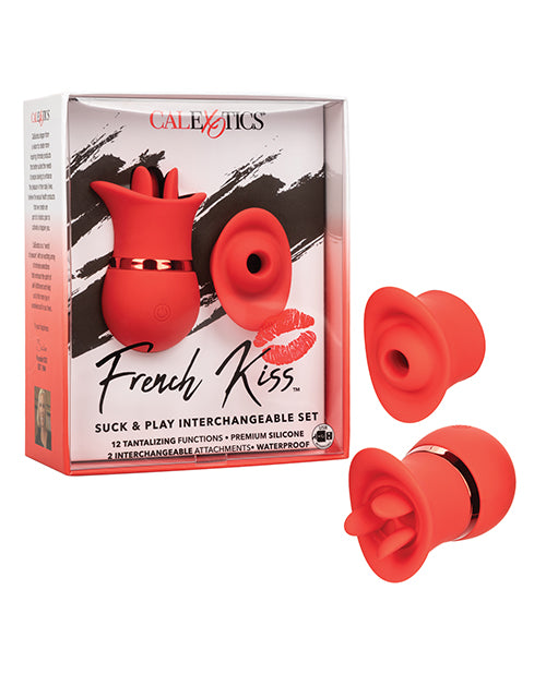 French Kiss Suck & Play Interchangeable Set - Red - LUST Depot