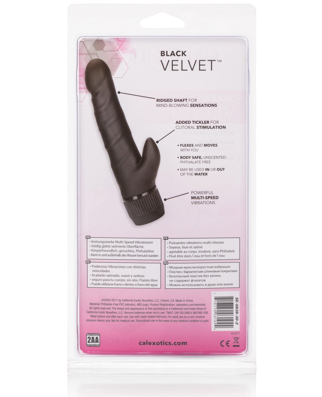 Futurotic Black Velvet 5" Dong W-clit Stimulator - LUST Depot