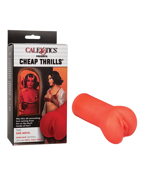 Cheap Thrills The She-devil Pussy Masturbator - Red - LUST Depot