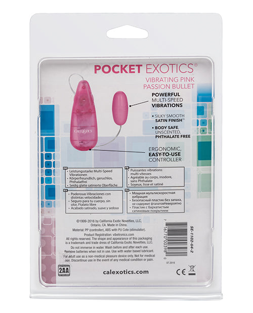 Pocket Exotics Bullet - Pink Passion - LUST Depot