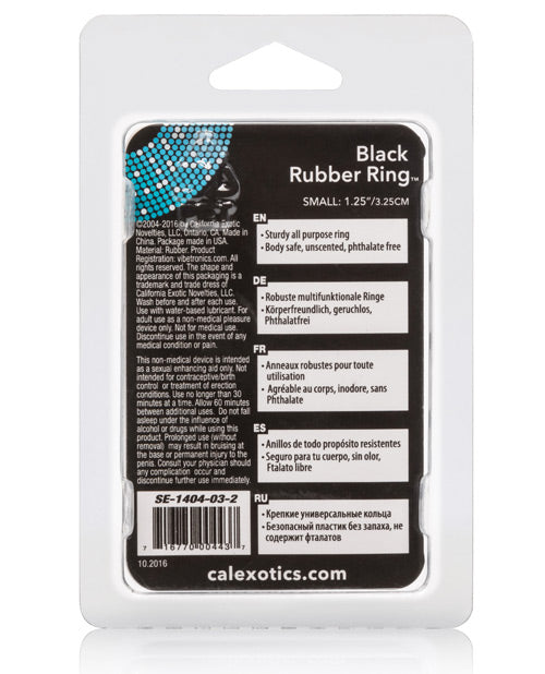 Black Rubber Ring - Small - LUST Depot