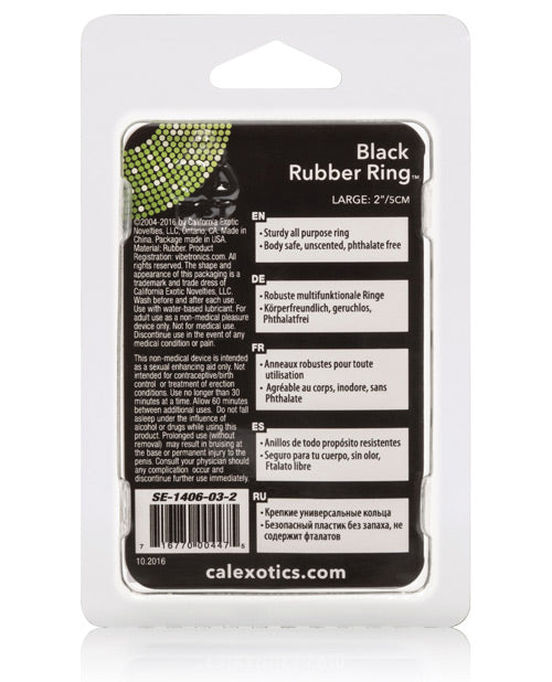 Black Rubber Ring - Large - LUST Depot