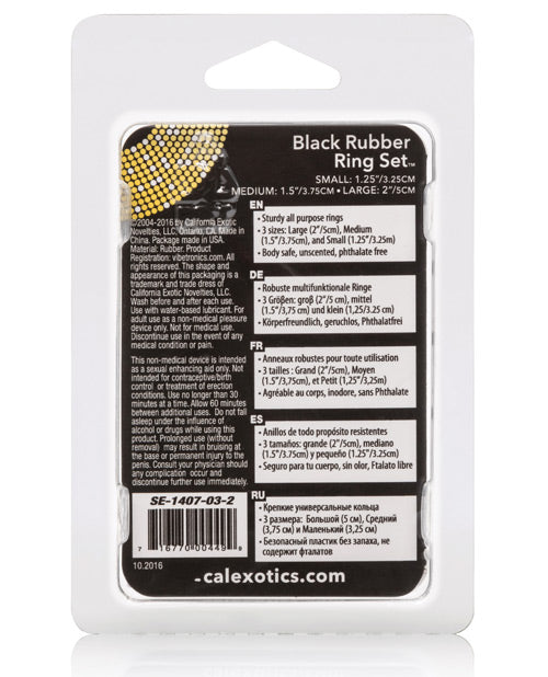 Rubber Ring Set - Black - LUST Depot