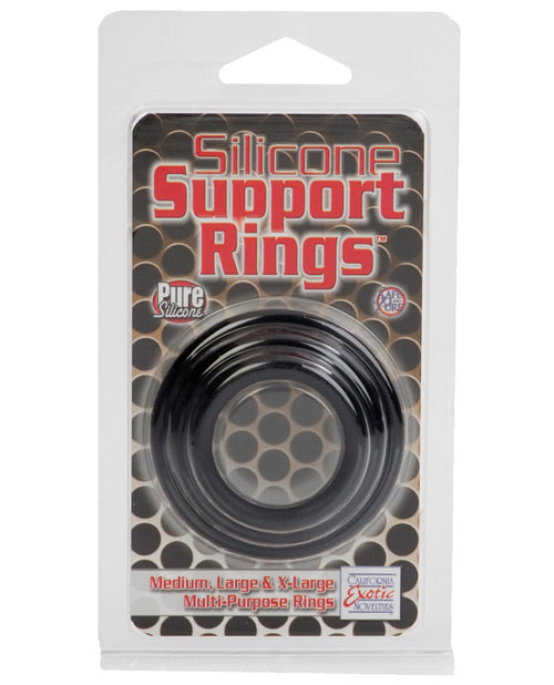 Silicone Support Rings - Black - LUST Depot