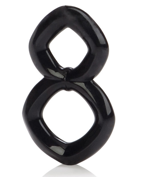 Crazy 8 Enhancer Double Cock Ring - Black - LUST Depot