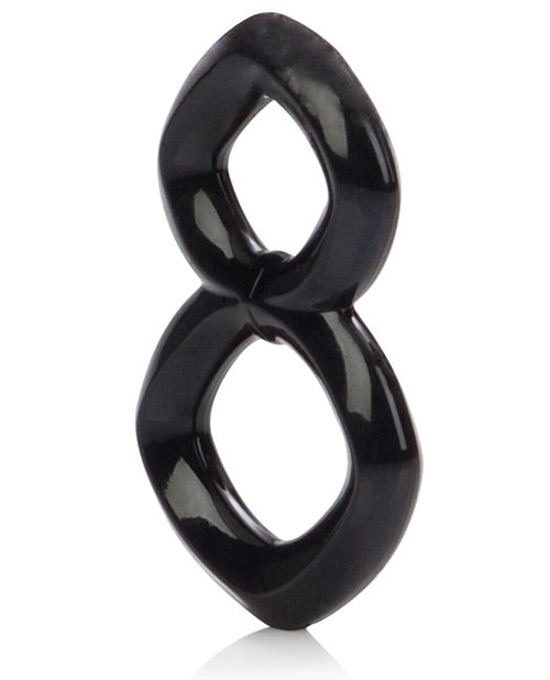 Crazy 8 Enhancer Double Cock Ring - Black - LUST Depot