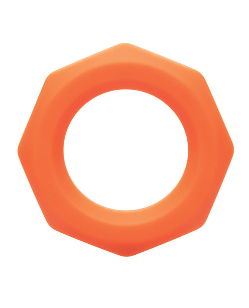 Alpha Liquid Silicone Sexagon Ring - Orange - LUST Depot