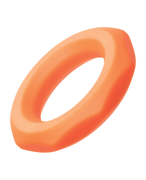 Alpha Liquid Silicone Sexagon Ring - Orange - LUST Depot