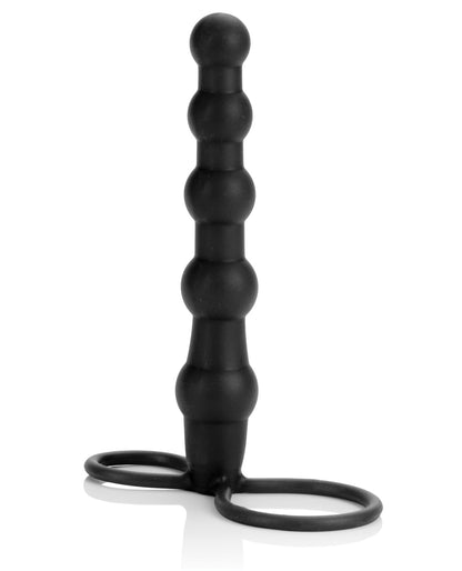 Love Rider Beaded Dual Penetrator - Black - LUST Depot