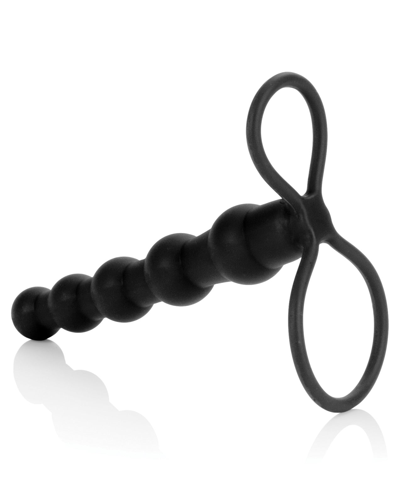 Love Rider Beaded Dual Penetrator - Black - LUST Depot