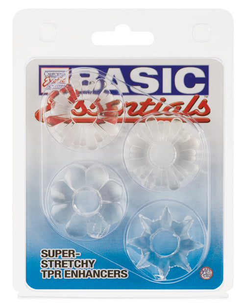 Basic Essentials Rings - Clear Set Of 4 - LUST Depot