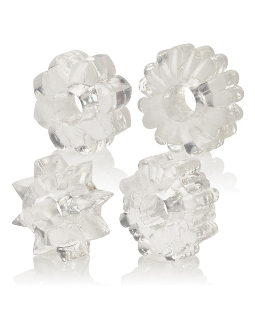 Basic Essentials Rings - Clear Set Of 4 - LUST Depot