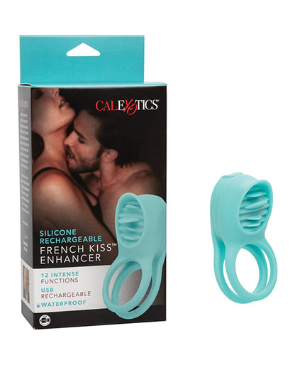 Couple's Enhancers Silicone Rechargeable French Kiss Enhancer - Teal - LUST Depot