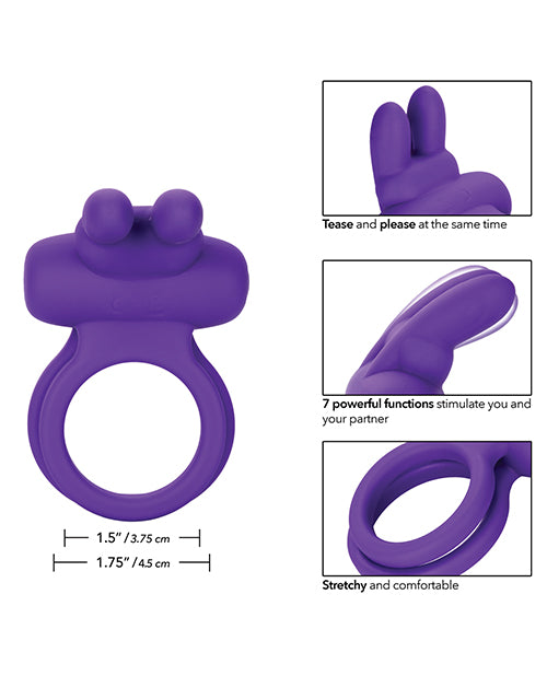 Silicone Rechargeable Rockin' Rabbit Enhancer - Purple - LUST Depot