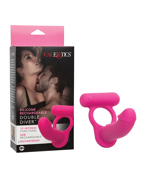 Silicone Rechargeable Double Diver - Pink - LUST Depot