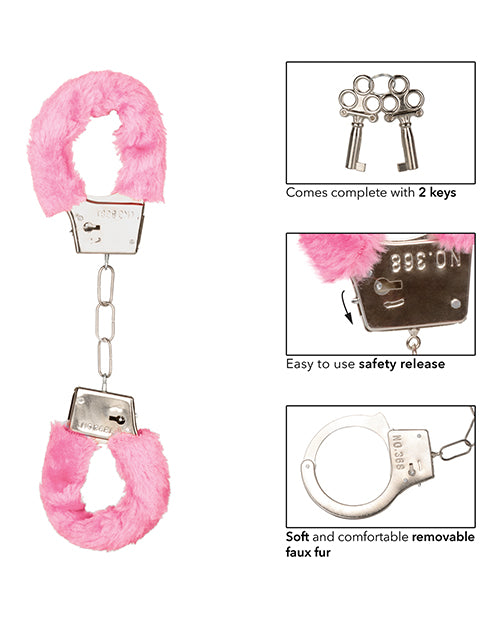 Playful Furry Cuffs - Pink - LUST Depot