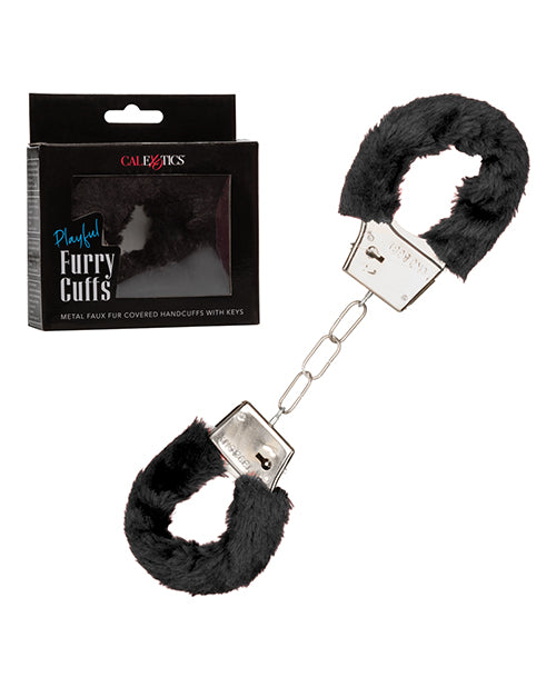 Playful Furry Cuffs - Black - LUST Depot