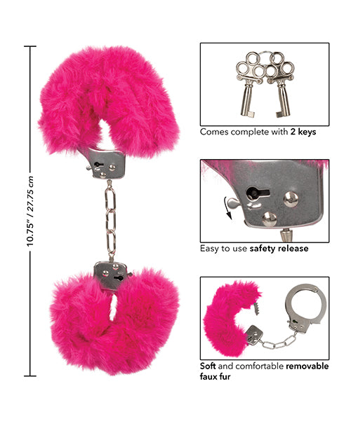 Ultra Fluffy Furry Cuffs - Pink - LUST Depot