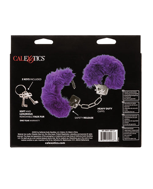 Ultra Fluffy Furry Cuffs - Purple - LUST Depot