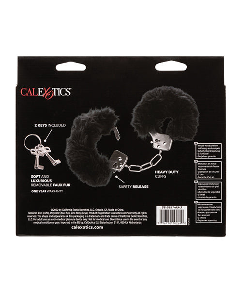 Ultra Fluffy Furry Cuffs - Black - LUST Depot