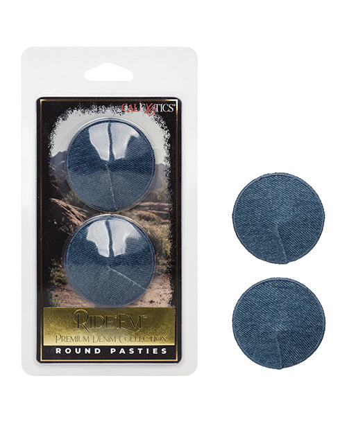 Ride 'em Premium Denim Collection Round Pasties - O/s - LUST Depot