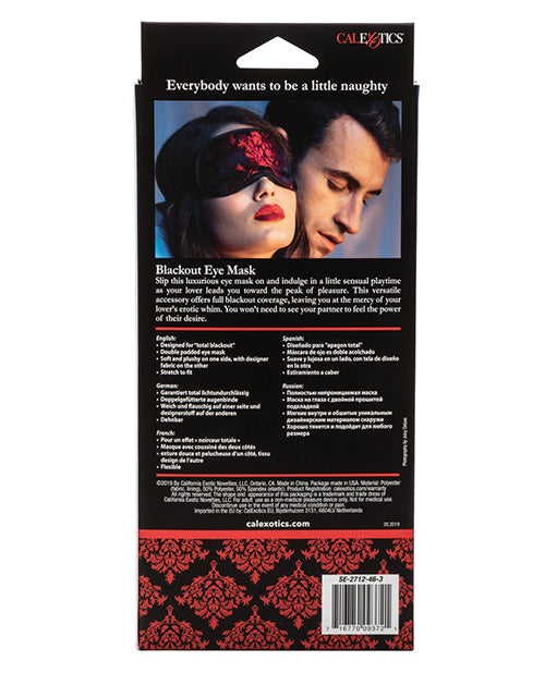 Scandal Black Out Eyemask -  Black-red - LUST Depot