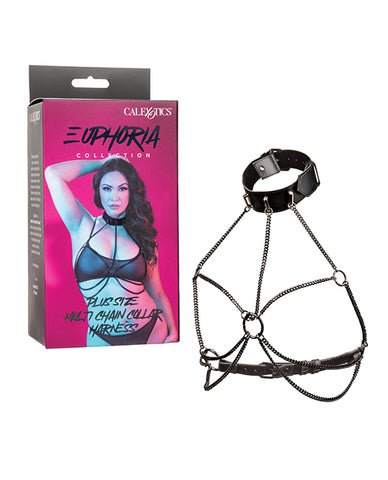 Euphoria Collection Plus Size Multi Chain Collar Harness