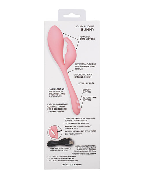 Elle Liquid Silicone Bunny - Pink - LUST Depot