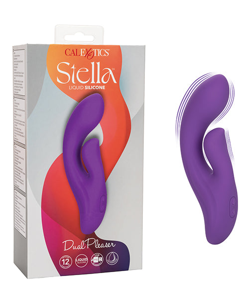 Stella Liquid Silicone Dual Pleaser - Purple - LUST Depot