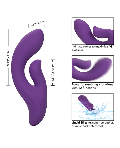 Stella Liquid Silicone Dual Pleaser - Purple - LUST Depot