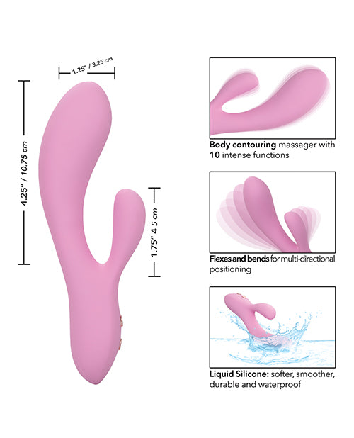 Contour Zoie Flexible Dual Massager - Pink - LUST Depot