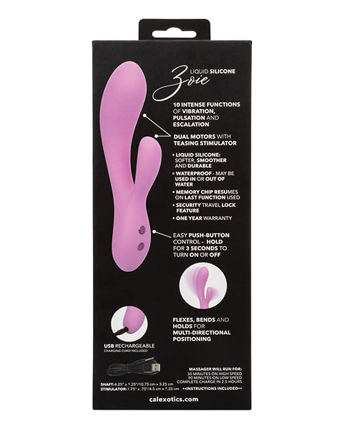 Contour Zoie Flexible Dual Massager - Pink - LUST Depot