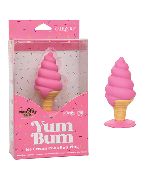 Naughty Bits Yum Bum Ice Cream Cone Butt Plug - Pink - LUST Depot