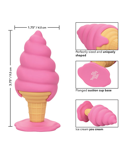 Naughty Bits Yum Bum Ice Cream Cone Butt Plug - Pink - LUST Depot