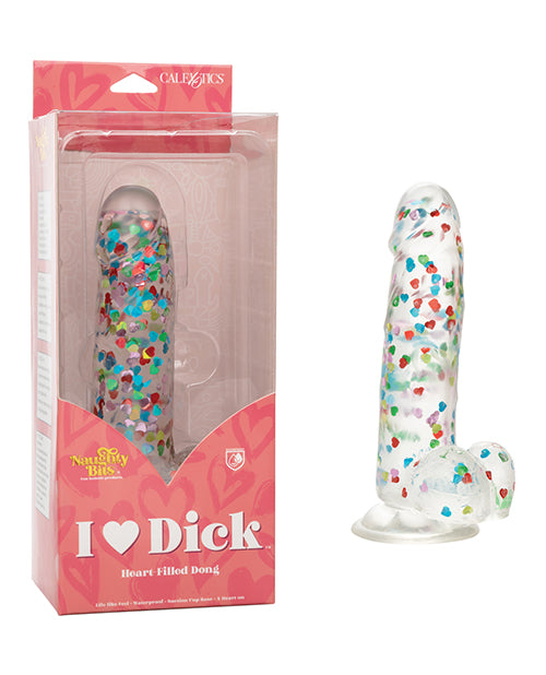 Naughty Bits I Love Dick Heart Filled Dong - Multicolor - LUST Depot