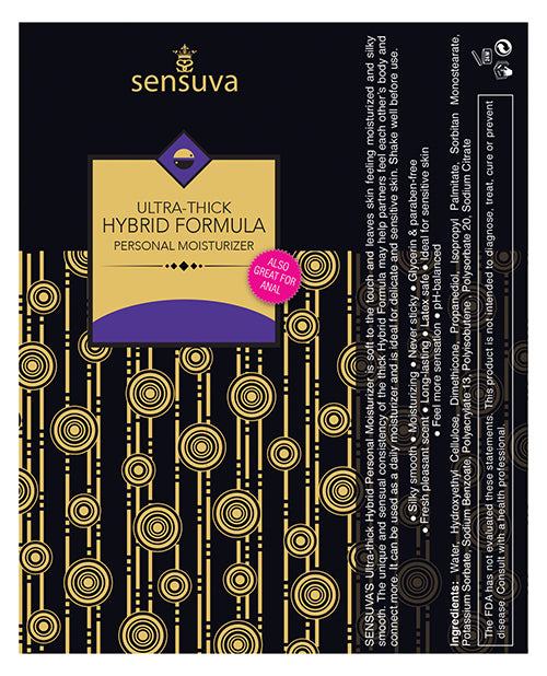 Sensuva Ultra Thick Personal Moisturizer - 1.7 Oz Unscented - LUST Depot