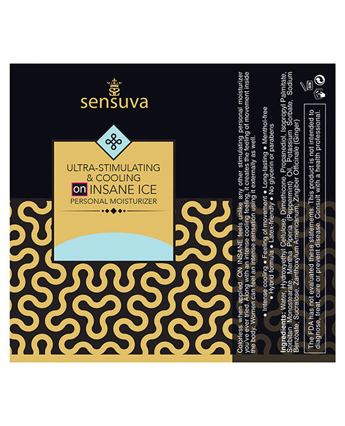 Sensuva Ultra Stimulating & Cooling On Insane Ice Personal Moisturizer - 1.93 Oz - LUST Depot