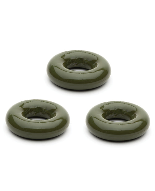 Sport Fucker Chubby Cockring Pack Of 3 - Army Green - LUST Depot