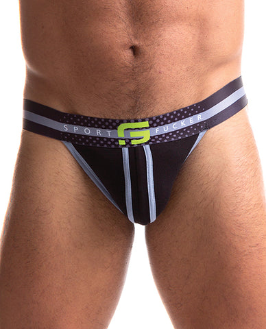 Sport Fucker Jersey Jock - L Black/black