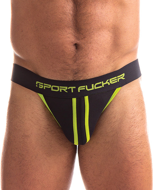 Sport Fucker Jersey Jock - Xl Black/green - LUST Depot