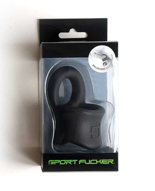 Sport Fucker Silicone Baller Ring - Black - LUST Depot