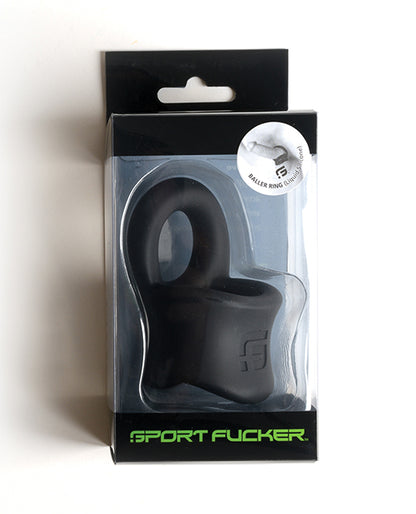 Sport Fucker Silicone Baller Ring - Black - LUST Depot