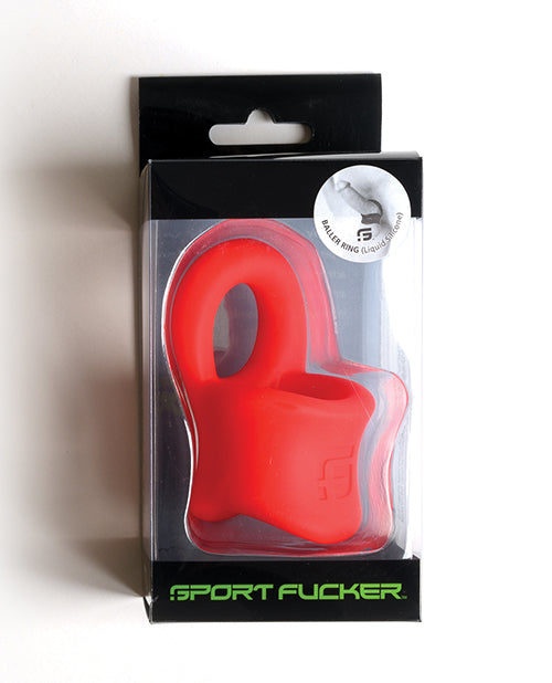 Sport Fucker Silicone Baller Ring - Red - LUST Depot