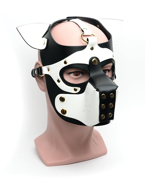 665 Bondage Pup Hood - O/S Black/White - LUST Depot