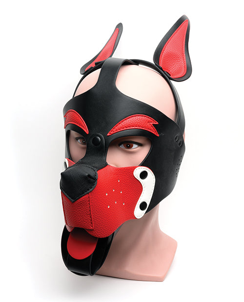 665 Playful Pup Hood - O/S Black/White/Red - LUST Depot