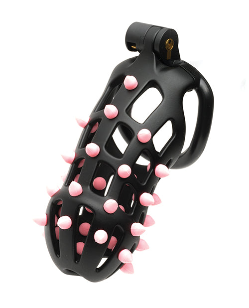 Sport Fucker Cellmate FlexiSpike Chastity Cage - Size 4 Black/Pink - LUST Depot